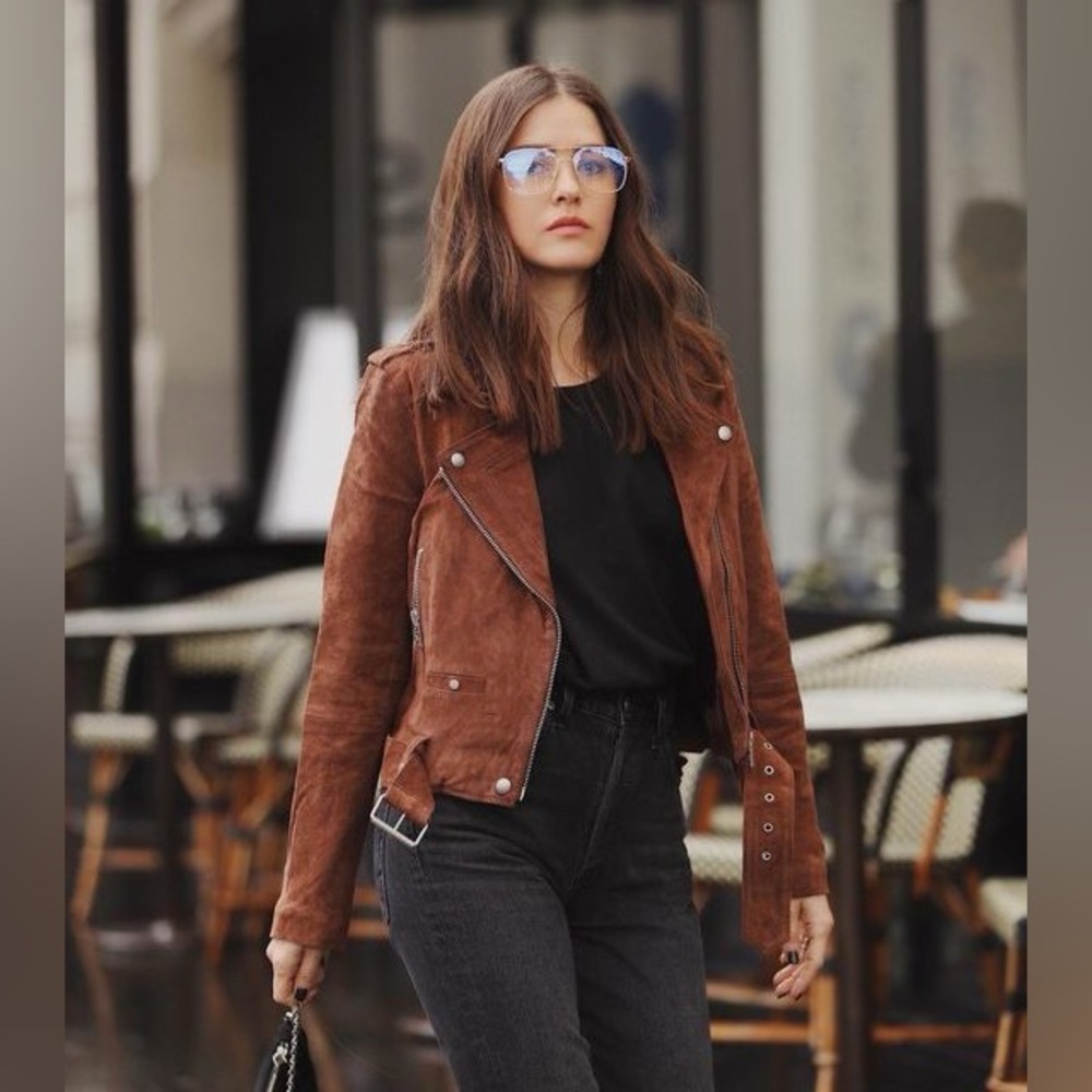 Levi's Faux Leather Moto Jacket Camel Brown, size L